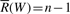 Formula: R-bar(W) = |X| + 1